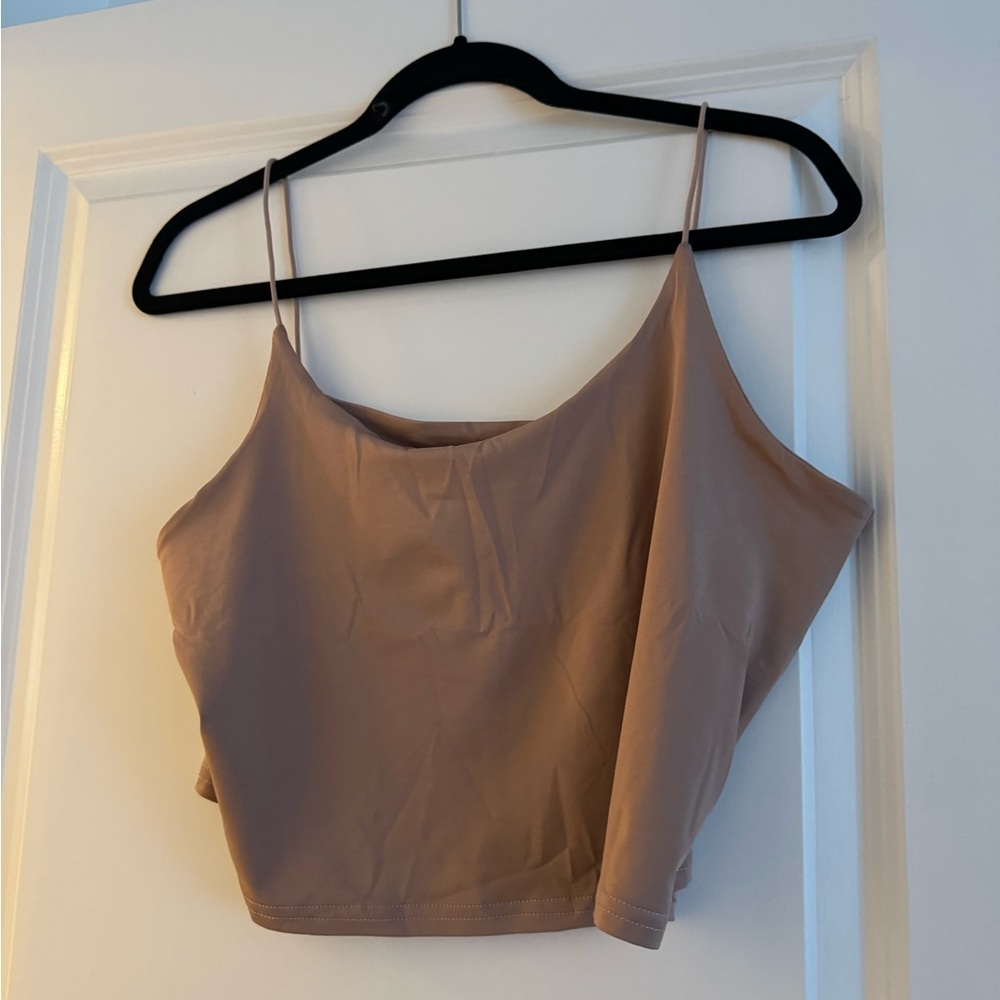 Plus Size Tanned Crop Top In 2x